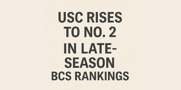 USC Rises to No. 2 in Late-Season BCS Rankings
